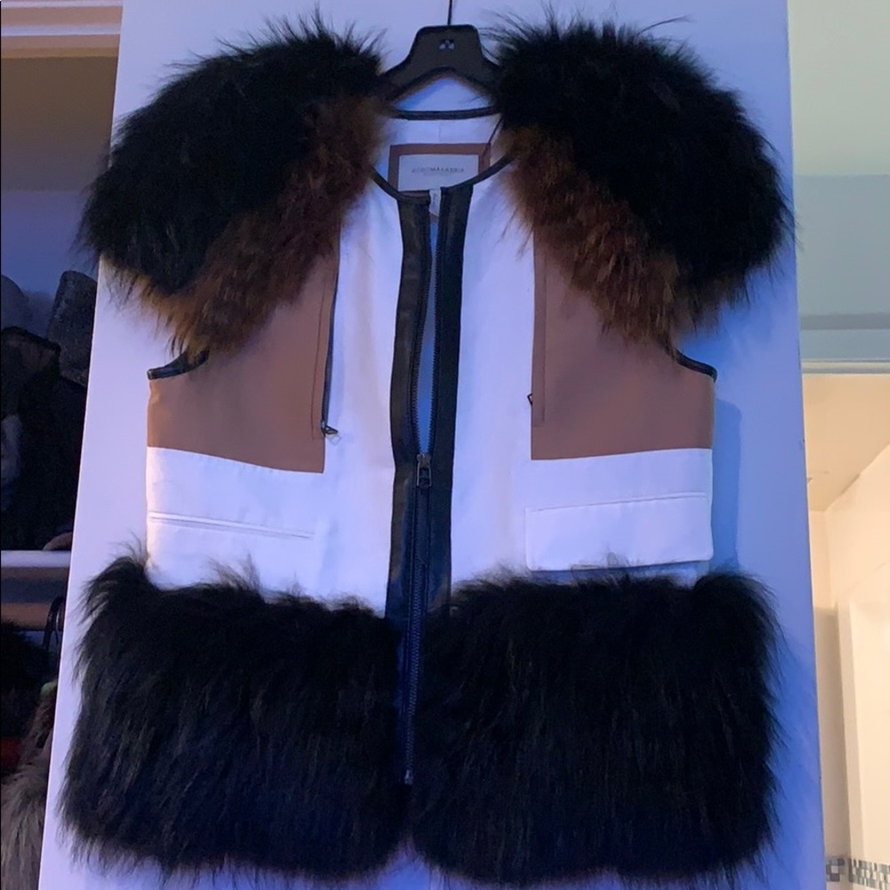 BCBG max azria Runway iselin fur vest